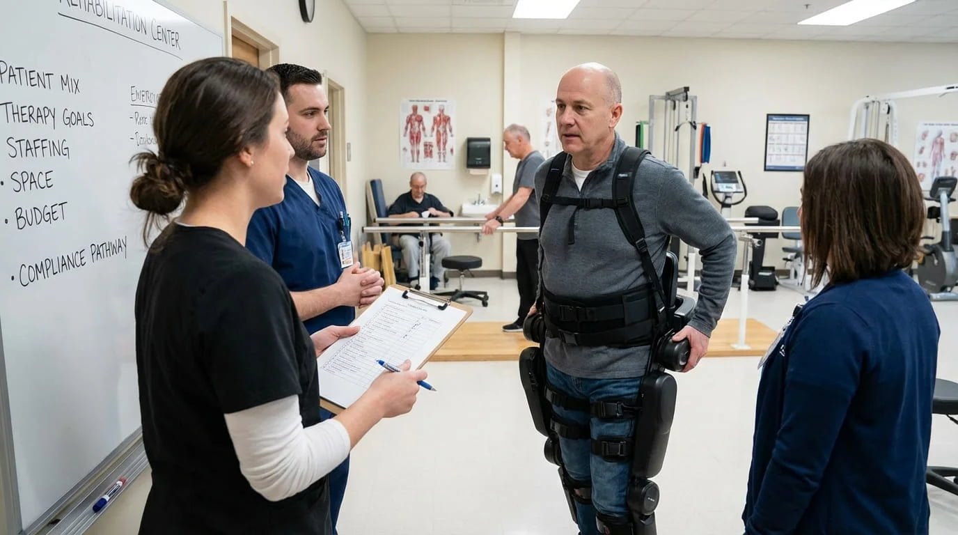 evaluate gait training exoskeleton for hospital department