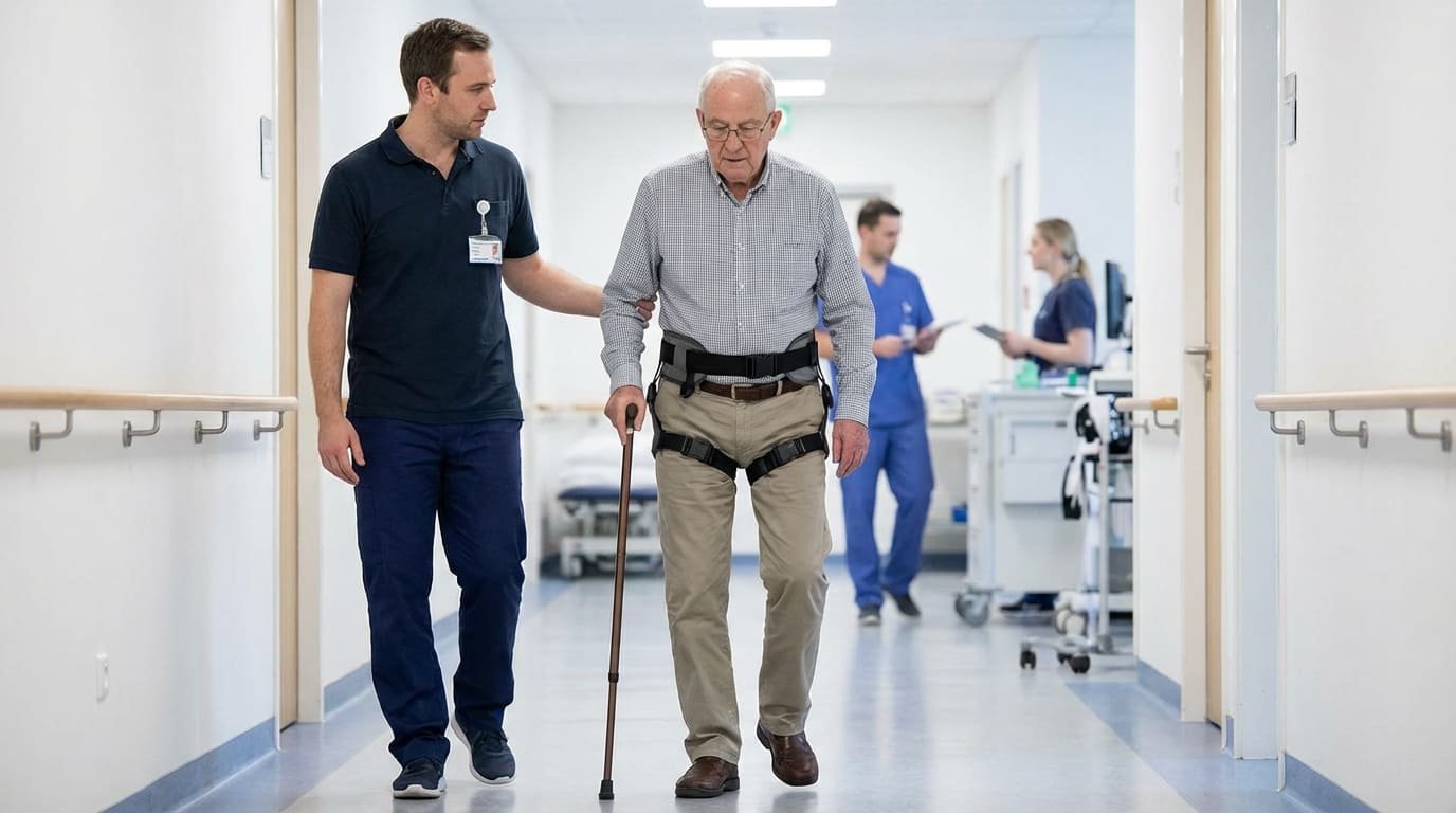 hip assist device stroke corridor walking support